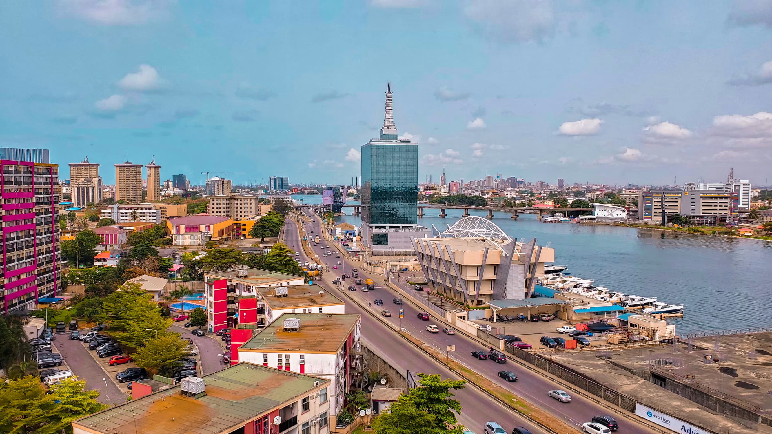 Victoria Island skyline and Lagos waterfront